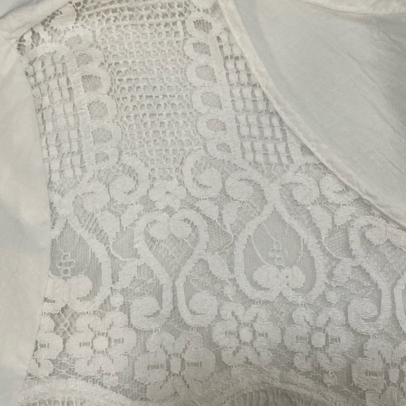 Bleu Clair By Claire Pettibone White Lace Tunic Size M Romantic Cottage Cotton - Picture 4 of 10